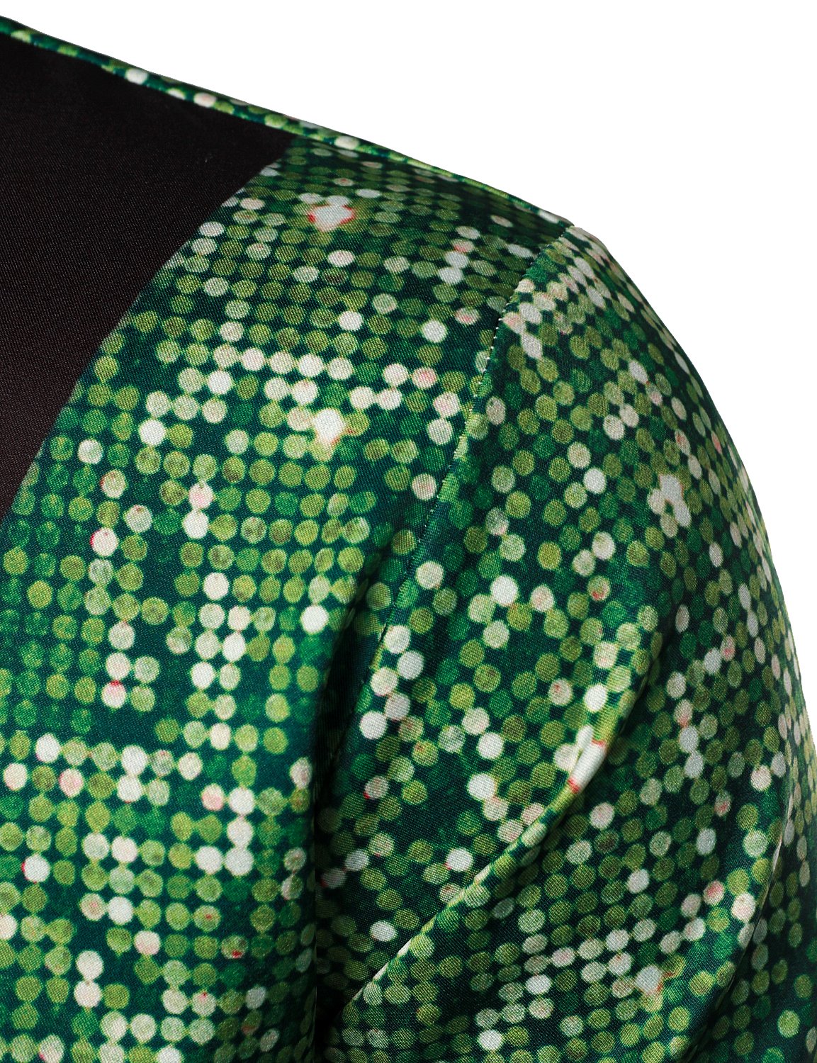 Mænds Juletræ Sjovt Outfit Juletema Top Ferie Grøn Knap Langærmet Skjorte