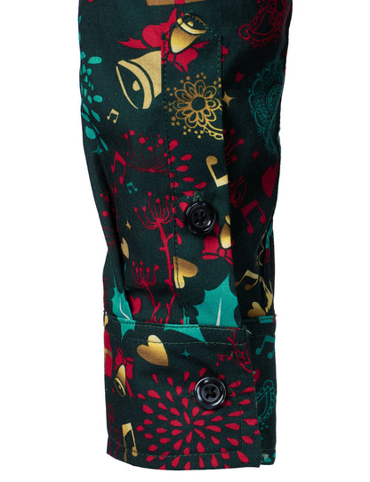 Herre Jule Rensdyr Ferie Bomulds Langærmet Skjorte