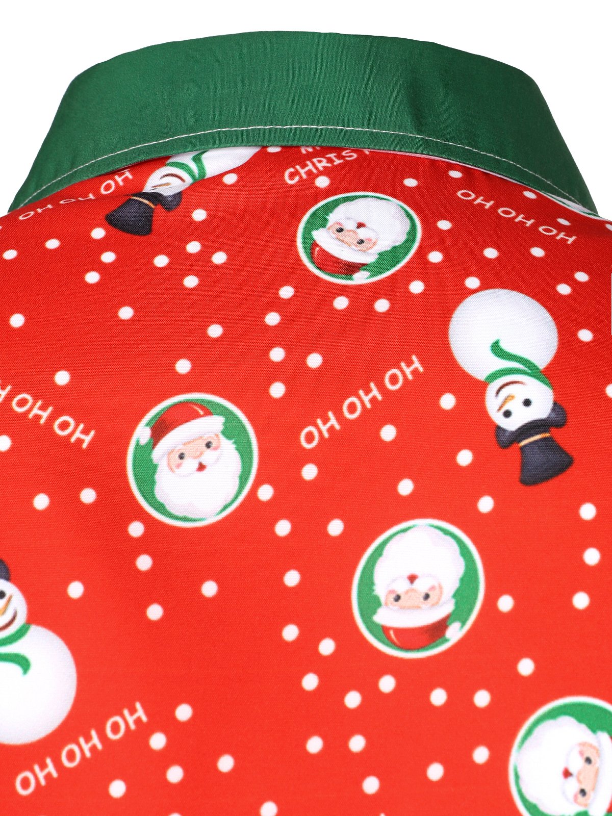 Herre Jule Snemand Julemand Print Sjovt Outfit Jule Tematiseret Ferie Langærmet Skjorte 