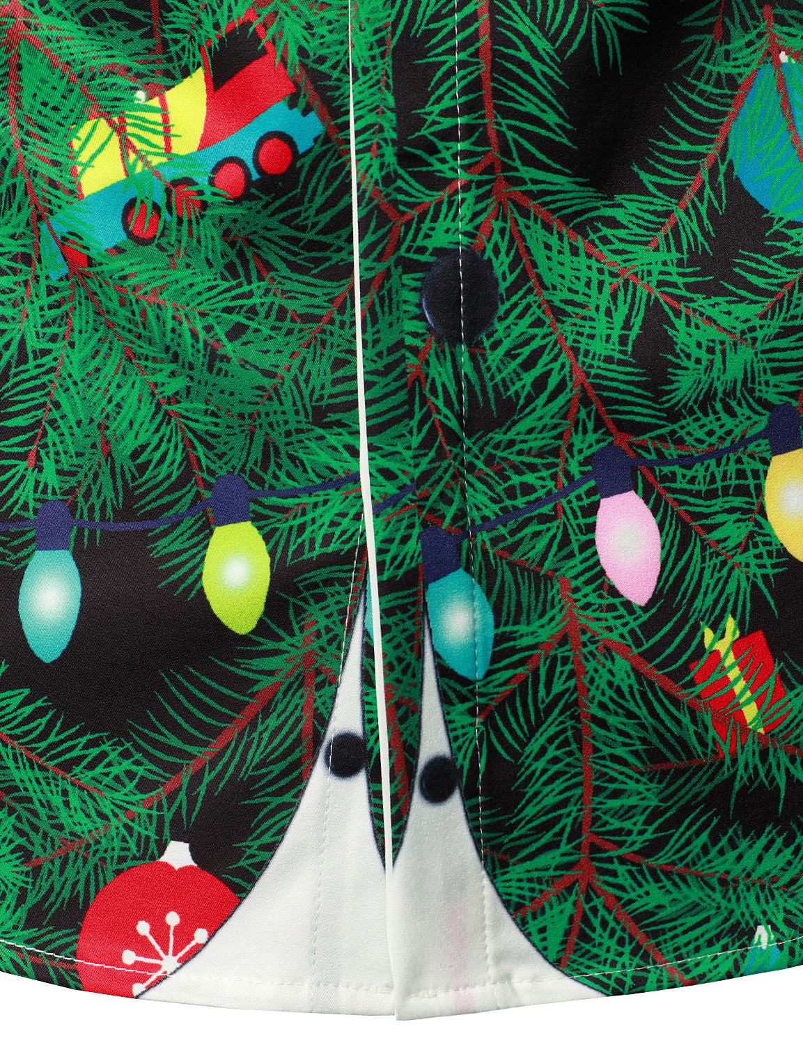 Herre Juletræ Camo Print Regular Fit Sjovt Outfit Tematiseret Top Langærmet Skjorte 