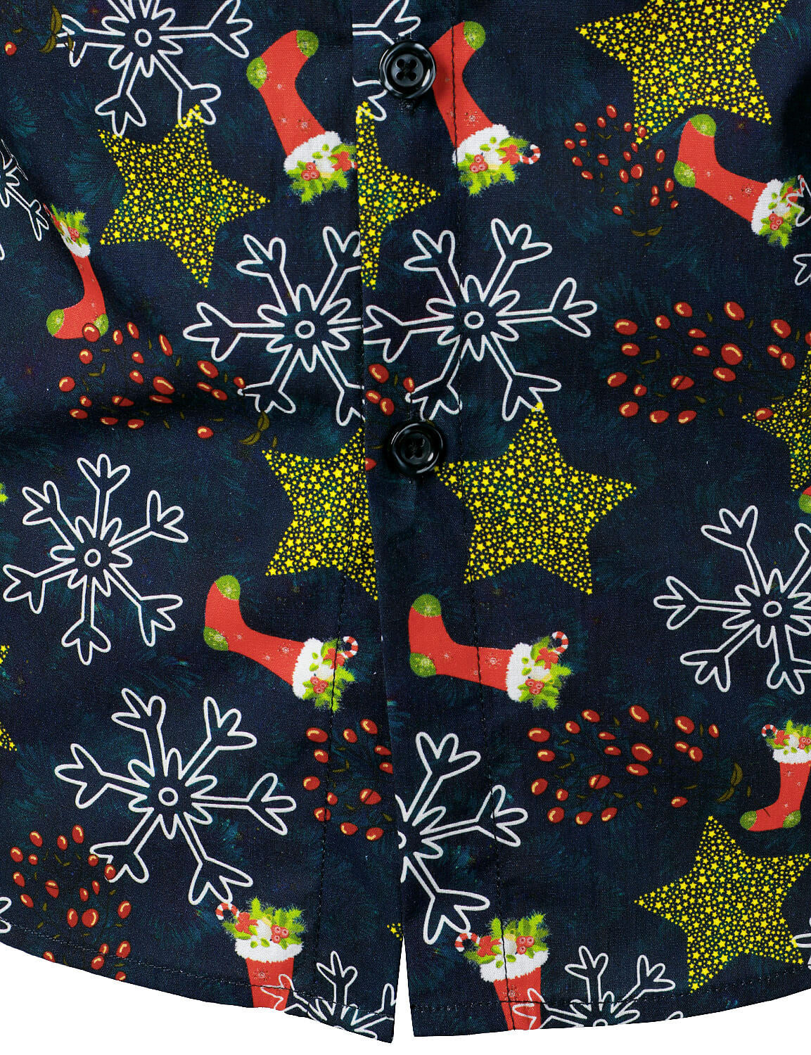 Herre Juletryk Ferie Bomulds Langærmet Skjorte 