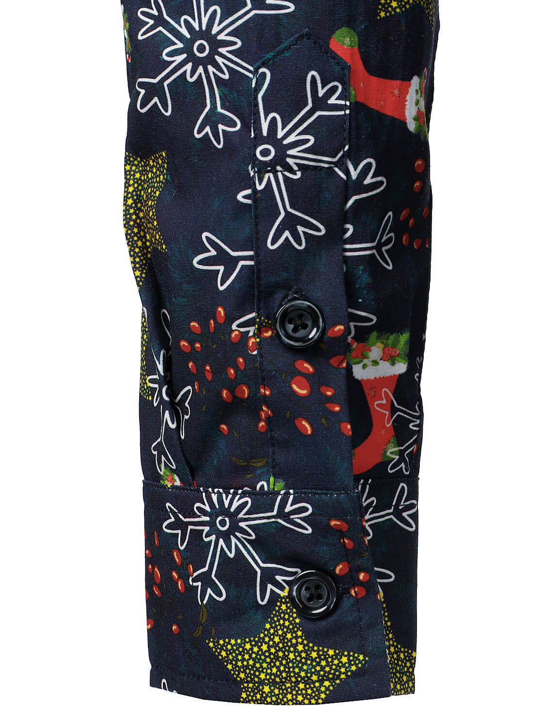 Herre Juletryk Ferie Bomulds Langærmet Skjorte 