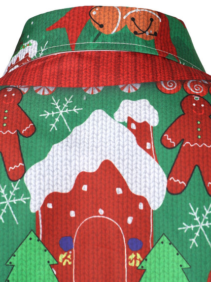 Herres jule sjove outfit ferie fest grim langærmet skjorte 