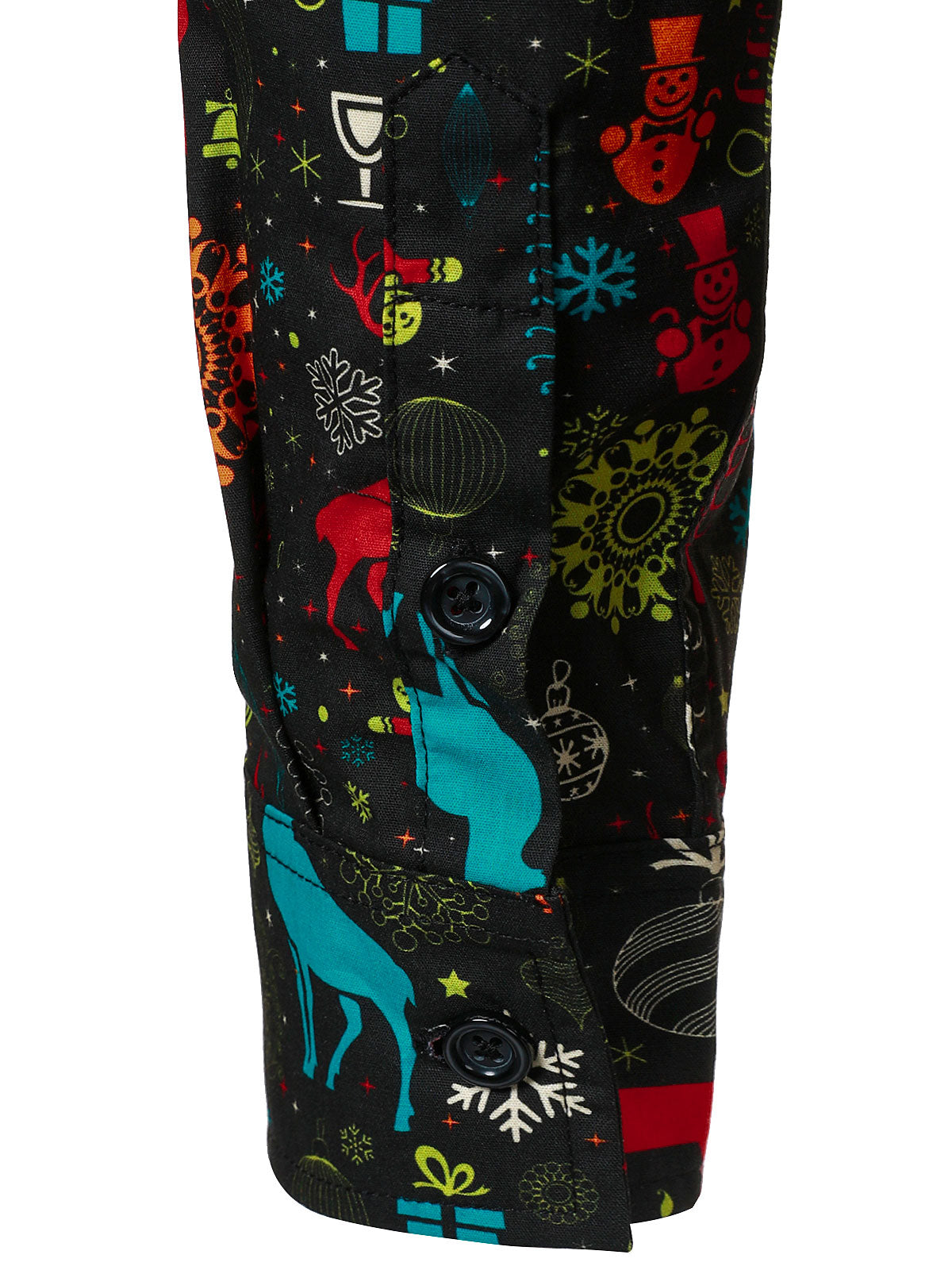 Mænds Sjove Jule Rensdyr Snefnug Langærmet Skjorte 