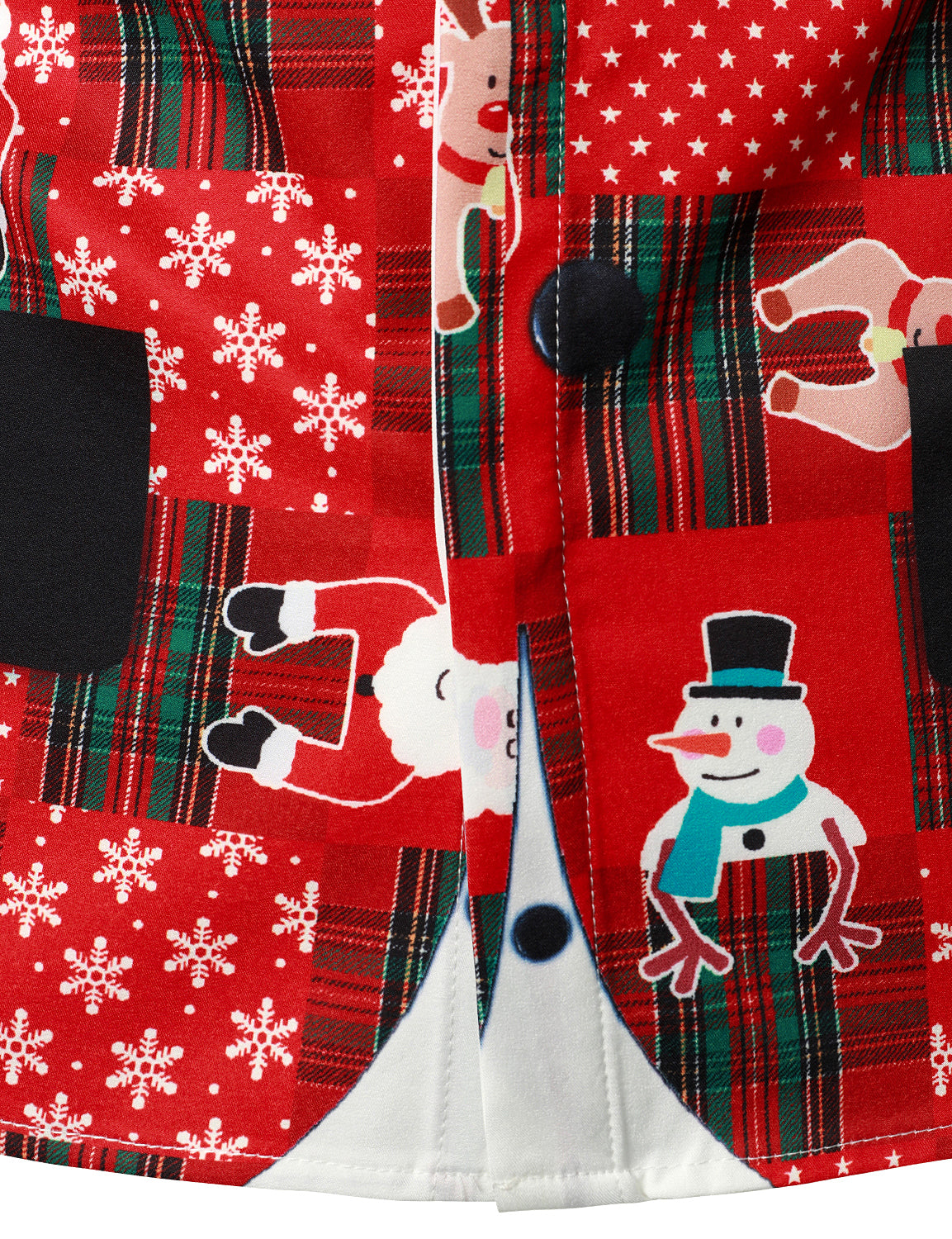 Mænds Vintage Rød Tartan Sjov Ferie Grim Jul Langærmet Skjorte 