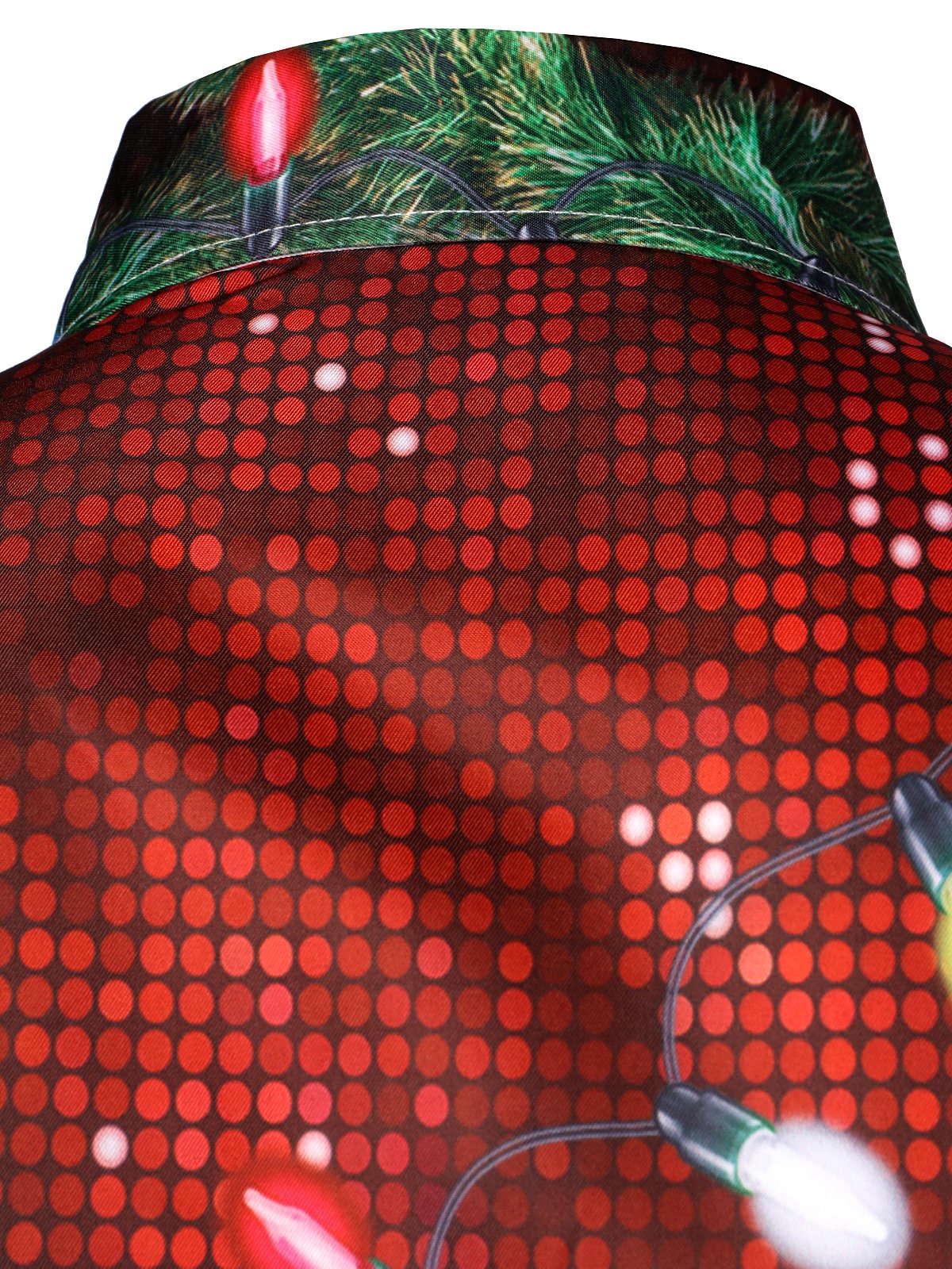 Mænds jule sjove outfit tema top ferie knap-ned langærmet skjorte 