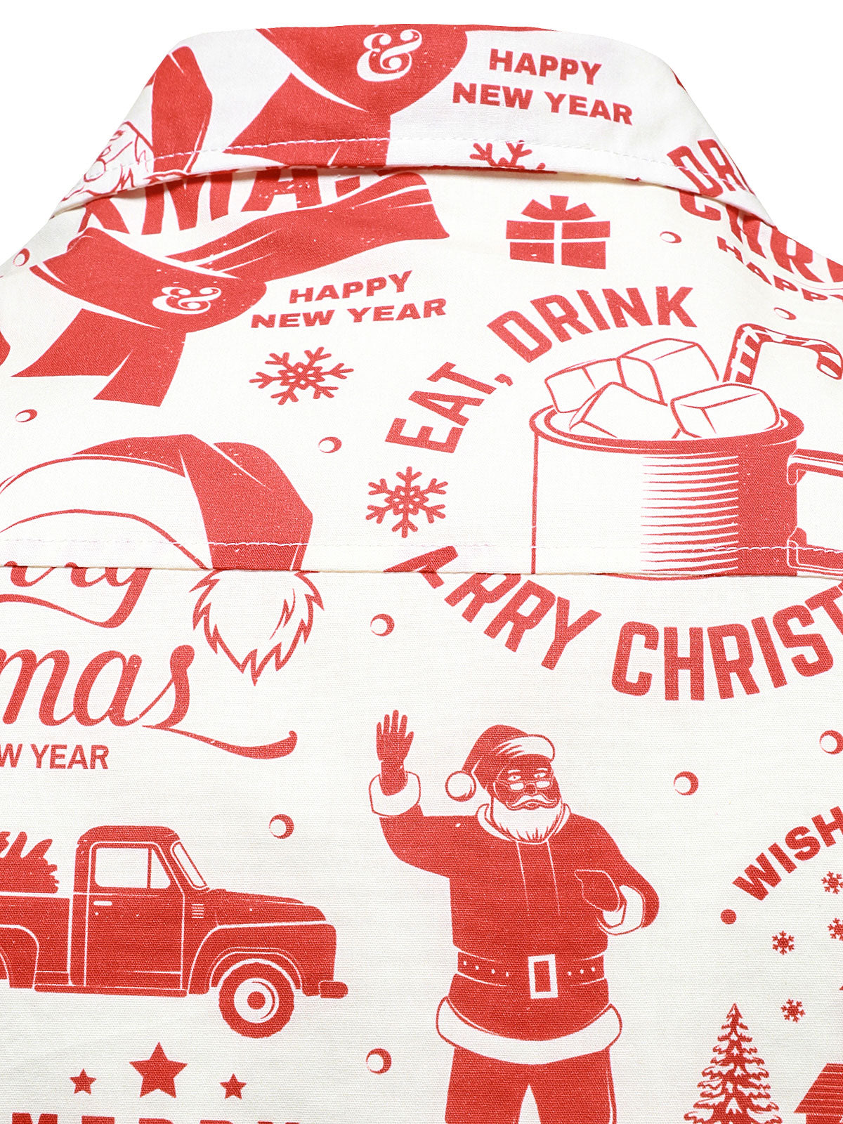 Mænds julestrøje i beige med sjovt vintage design og lange ærmer 